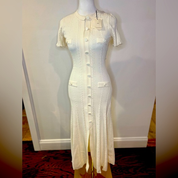 Milo Button Front Midi Dress - Picture 2 of 7